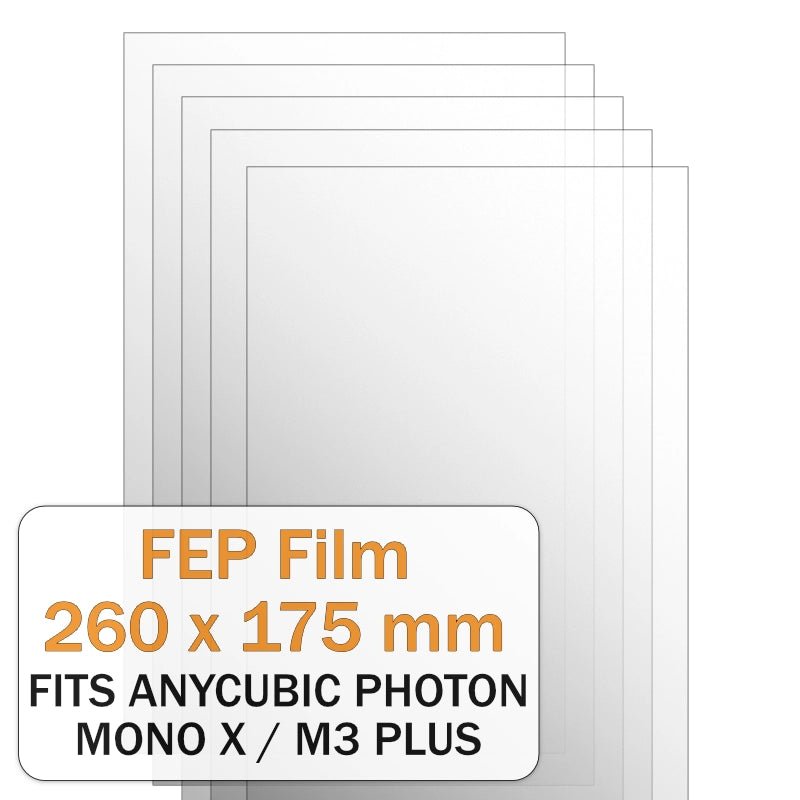 FEP Film for Anycubic Photon Mono X/ Mono X 6K/ M3 Plus/ Mono X2/ Mono X 6Ks (5 Pcs) - 3docity