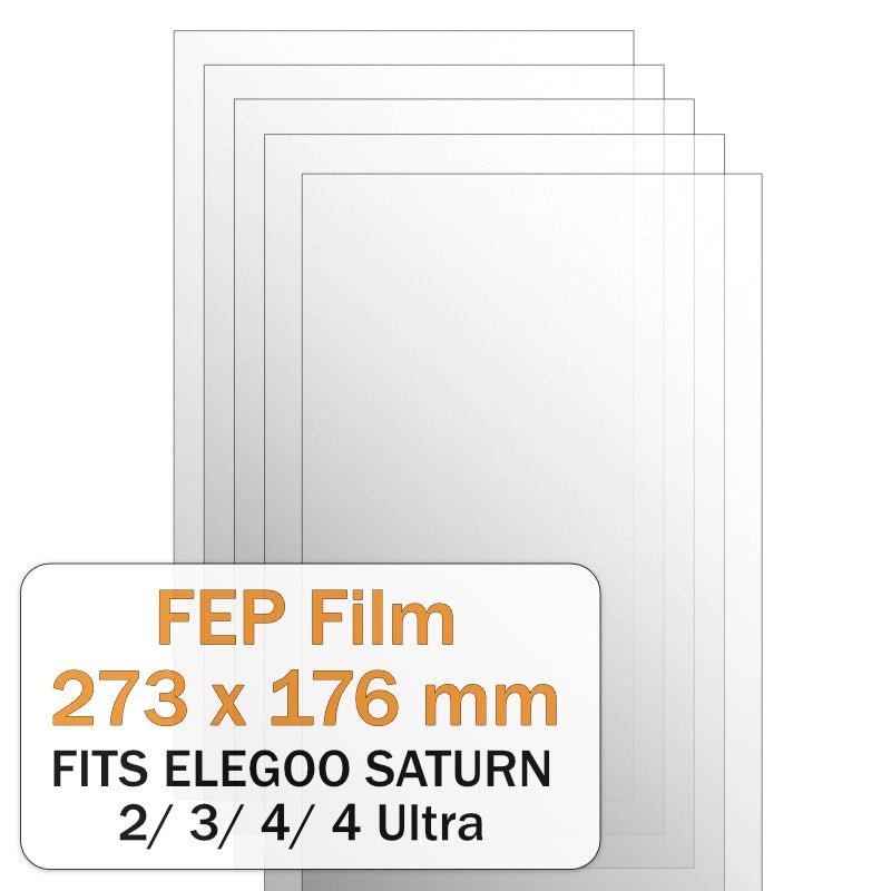 FEP Film for Elegoo Saturn 2/ 8K/ 3/ 4/ 4 Ultra (5 Pcs) - 3docity