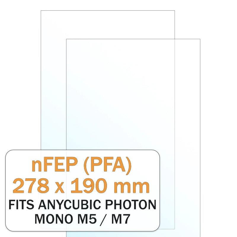 PFA(nFEP) Film for Anycubic Photon Mono M5s/ Photon Mono M5s Pro/ Photon Mono M7 Pro (2 Pcs) - 3docity