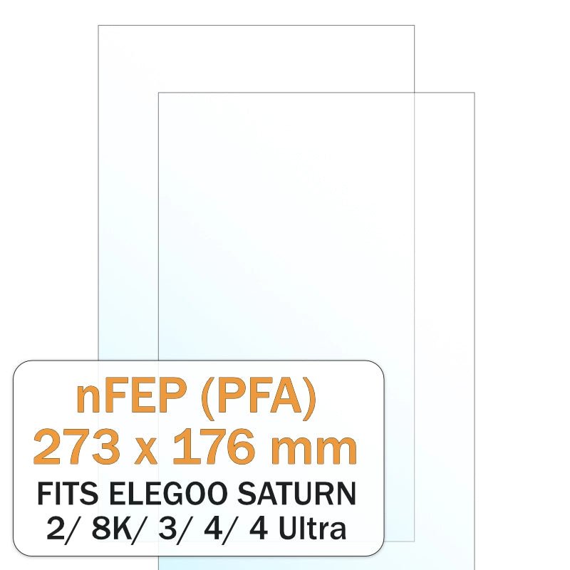 PFA(nFEP) Film for Elegoo Saturn 2/ 8K/ 3/ 4/ 4 Ultra (2 Pcs) - 3docity