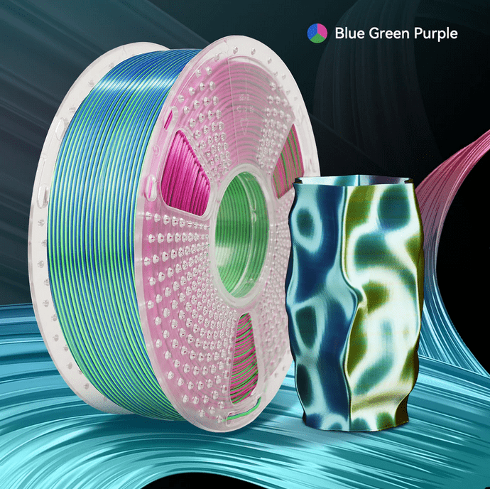 SUNLU Silk PLA+ TRI - COLOUR 1.75mm Filament 1kg Spool - 3docity