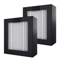 BIQU Panda Breath replacement filters pack, two black filter units with white pleated filter media visible through front p...