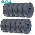 10x 1KG SUNLU GREY PLA+ 2.0 Bulk Filament Bundle - 3docity