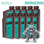 10x 1KG SUNLU GREY STANDARD Resin Bulk Discount Bundle - 3docity