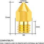 3docity Creality Ender 3/ CR - 10 Brass Nozzles 24 Variety Pack - 3docity