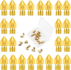 3docity Creality Ender 3/ CR - 10 Brass Nozzles 24 Variety Pack - 3docity