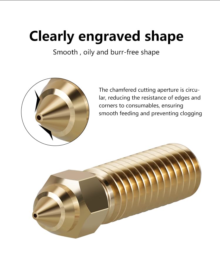 3docity Creality K1 Brass Nozzles 8pcs Variety Pack - 3docity