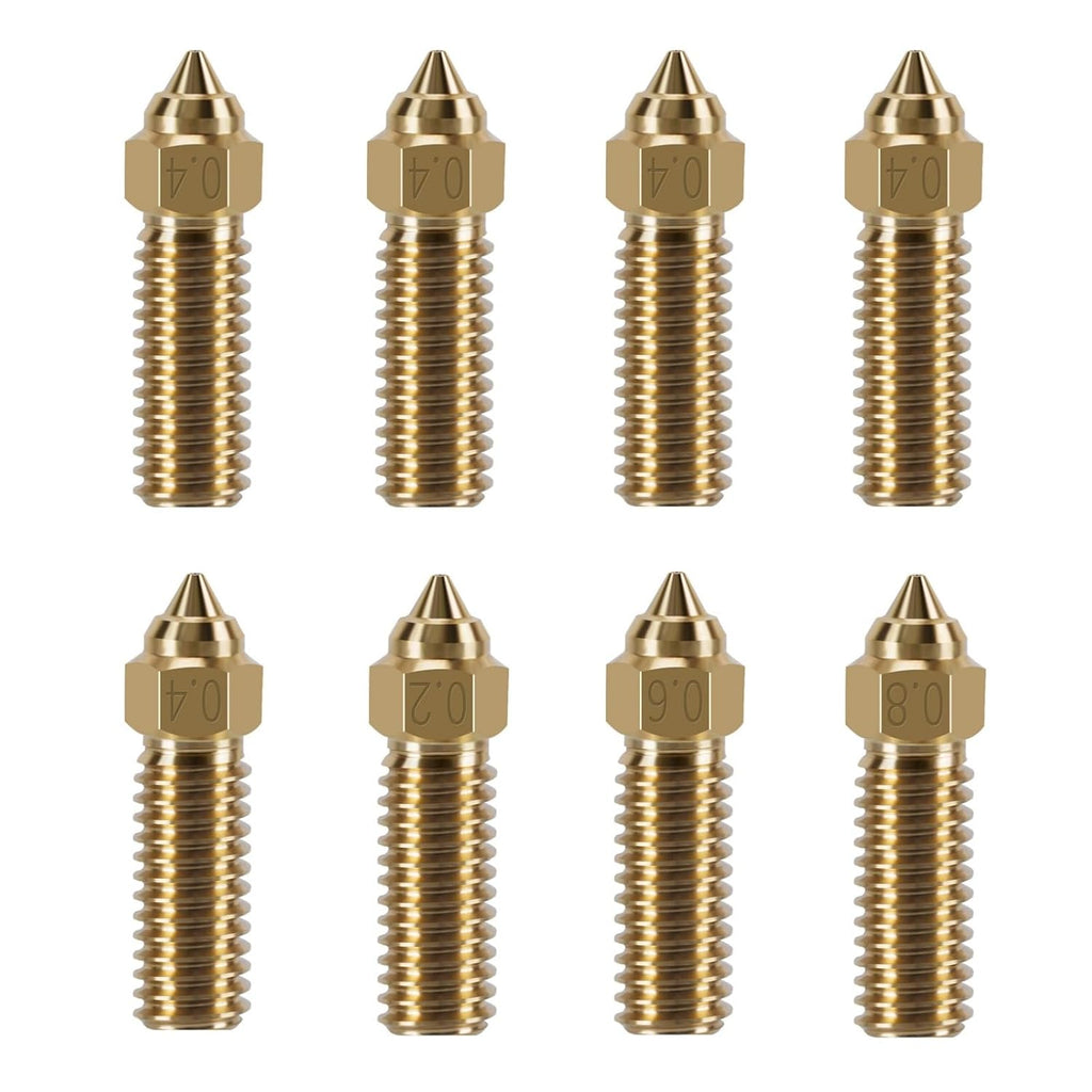 3docity Creality K1 Brass Nozzles 8pcs Variety Pack - 3docity