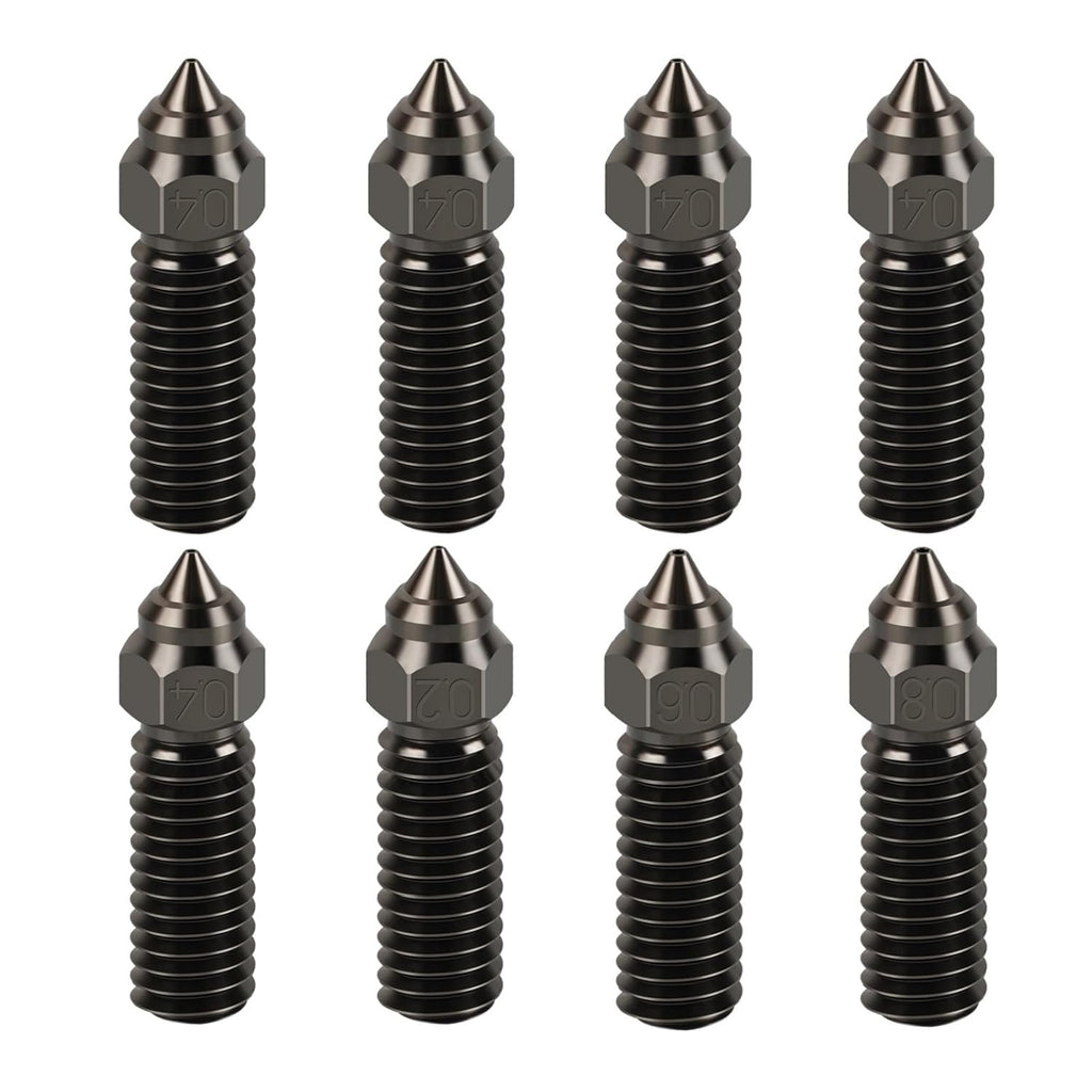 3docity Creality K1 Hardened Steel Nozzles 8pcs Variety Pack - 3docity