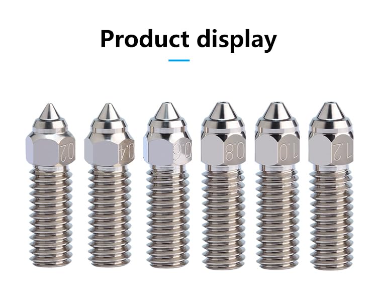 3docity Creality K1 Zirconium Copper Nozzles 8pcs Variety Pack - 3docity