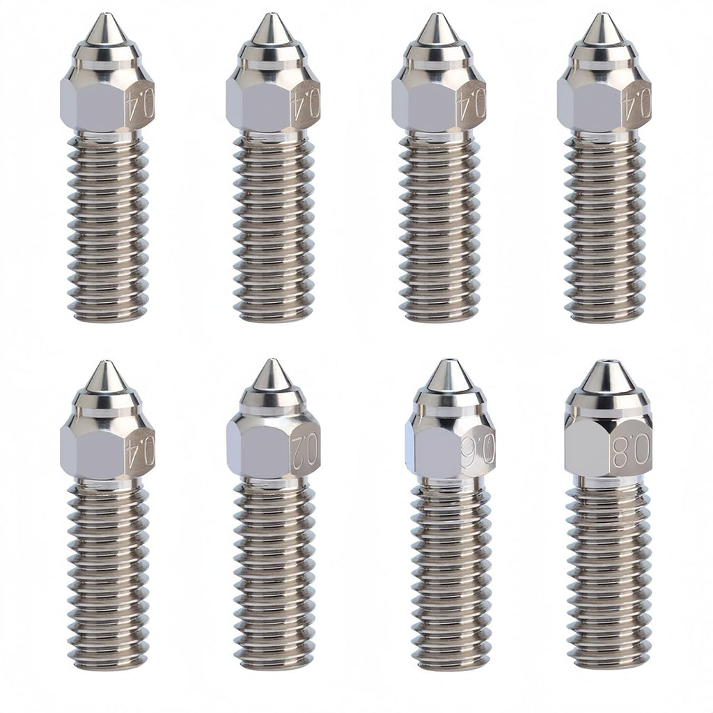 3docity Creality K1 Zirconium Copper Nozzles 8pcs Variety Pack - 3docity