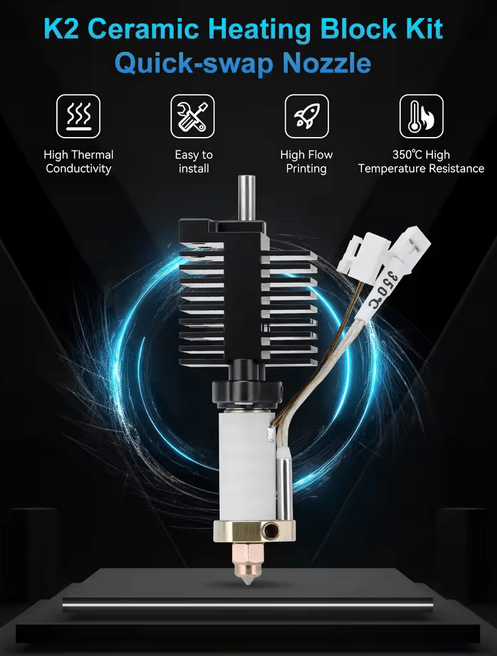 3docity Creality K2 Plus Complete Hotend Kit - 3docity