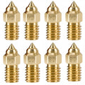 3docity Creality Sprite Brass Nozzle 8Pcs Varity Kit (Ender 3 V3 SE/ Ender 5 S1/ Ender 7) - 3docity