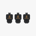 Bambu Lab H2 Series black silicone hotend socks with orange "CAUTION HOT" warning text, set of three