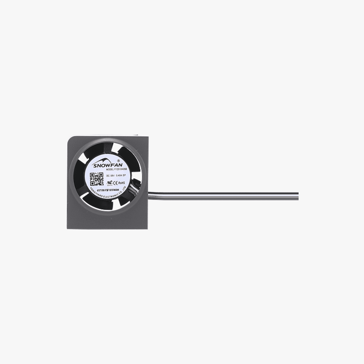 Bambu Lab Hotend Cooling Fan H2S Series - Black SNOWFAN with cable on white background