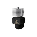 HeatPoint Hotend for Bambu Lab A1 with aluminum heatsink and black base on white background