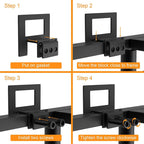 Adjustable Mattress Stopper Clips, 6 Pack – Non - Slip Bed Frame Holders, Black - 3docity