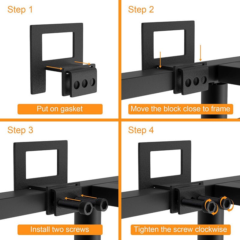 Adjustable Mattress Stopper Clips, 6 Pack – Non - Slip Bed Frame Holders, Black - 3docity