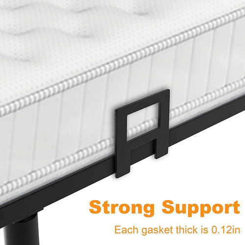 Adjustable Mattress Stopper Clips, 6 Pack – Non - Slip Bed Frame Holders, Black - 3docity