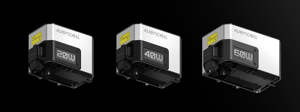 Aliencell X1 Diode Laser Engraver three power models 20W 40W 60W with air assist system