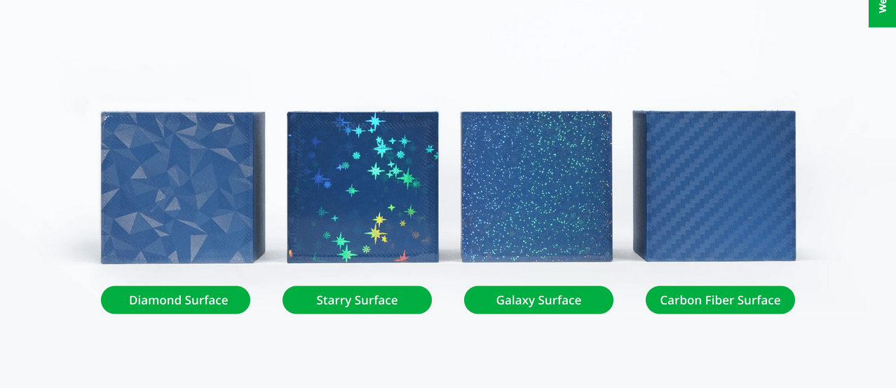 Bambu Lab 3D Effect Build Plate X/P/A Series (Galaxy, Starry, Diamond, Carbon Fiber) - 3docity