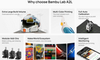 Bambu Lab A2L 3D printer intelligent monitoring feature displayed on smartphone app screen showing real-time printing process