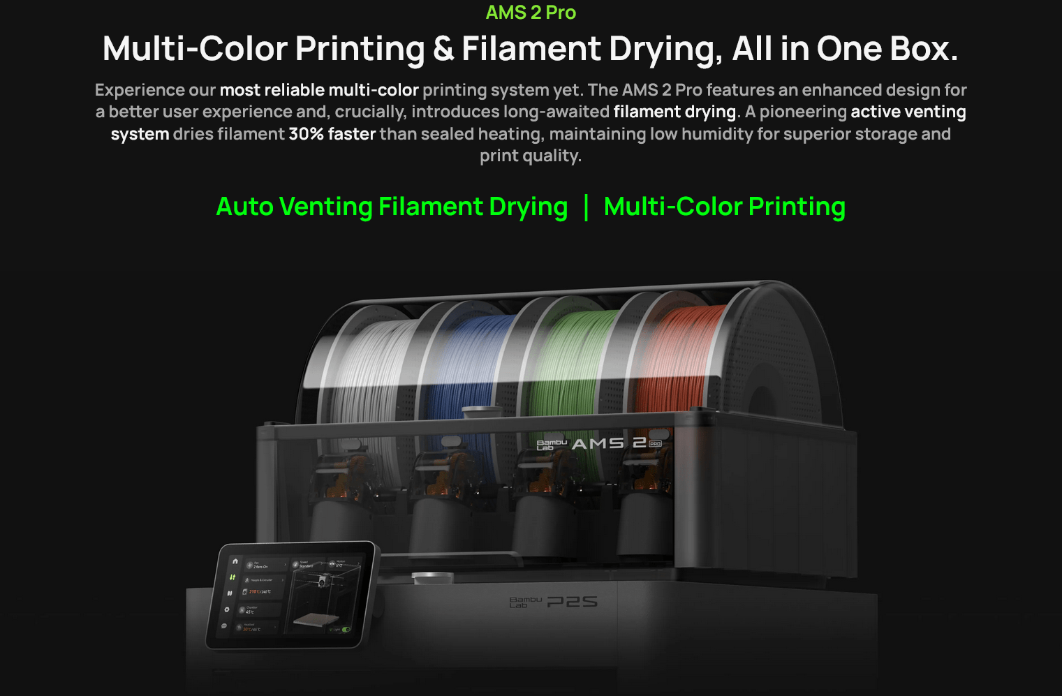 Bambu Lab P2S FDM 3D Printer - 3docity