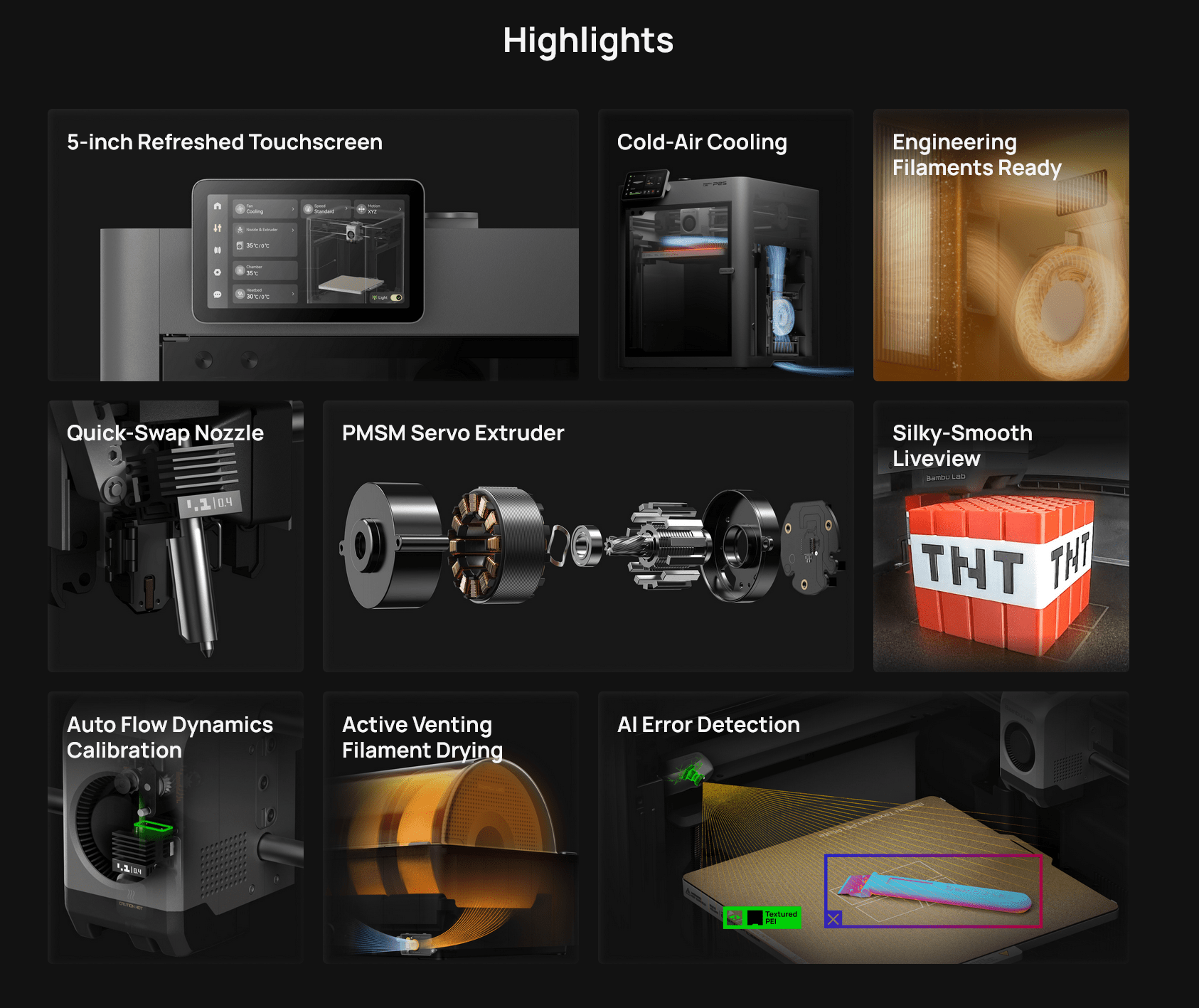 Bambu Lab P2S FDM 3D Printer - 3docity