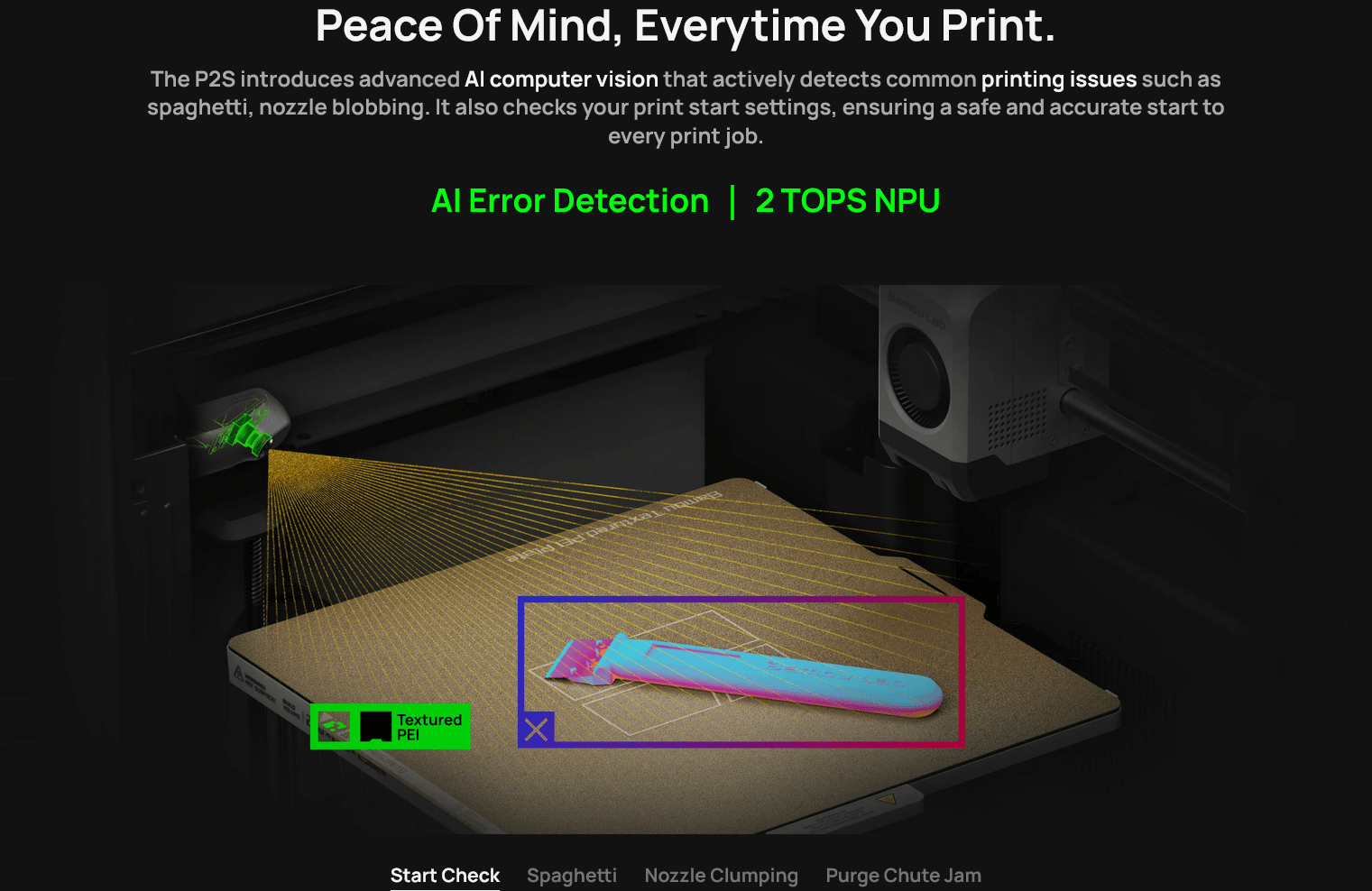 Bambu Lab P2S FDM 3D Printer - 3docity