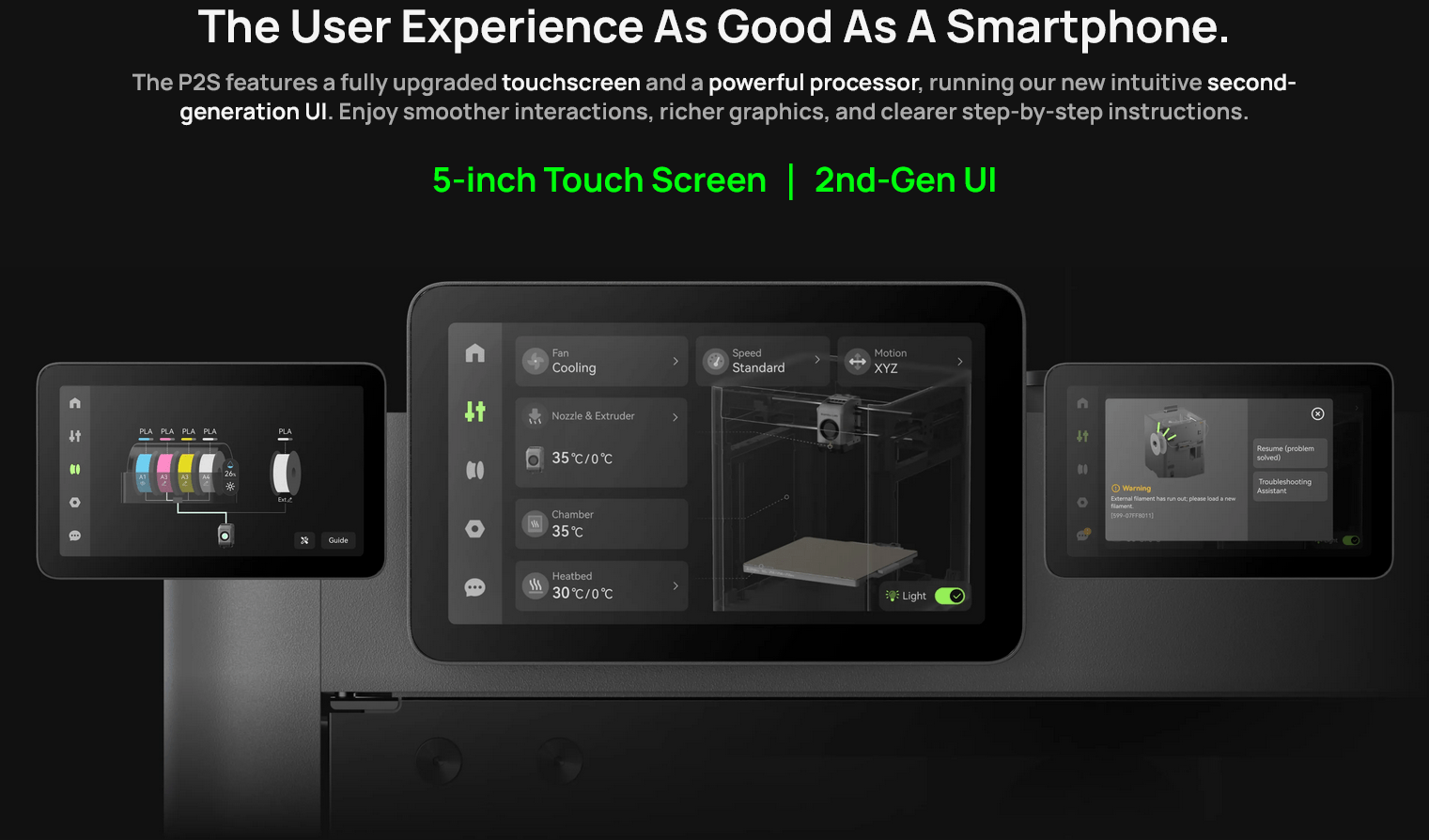 Bambu Lab P2S FDM 3D Printer - 3docity