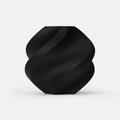 Black Bambu Lab PA6-CF carbon fiber filament 1kg spool, front view on gray background