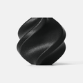 Bambu Lab PET-CF 1.75mm black carbon fiber filament spool, front view on white background