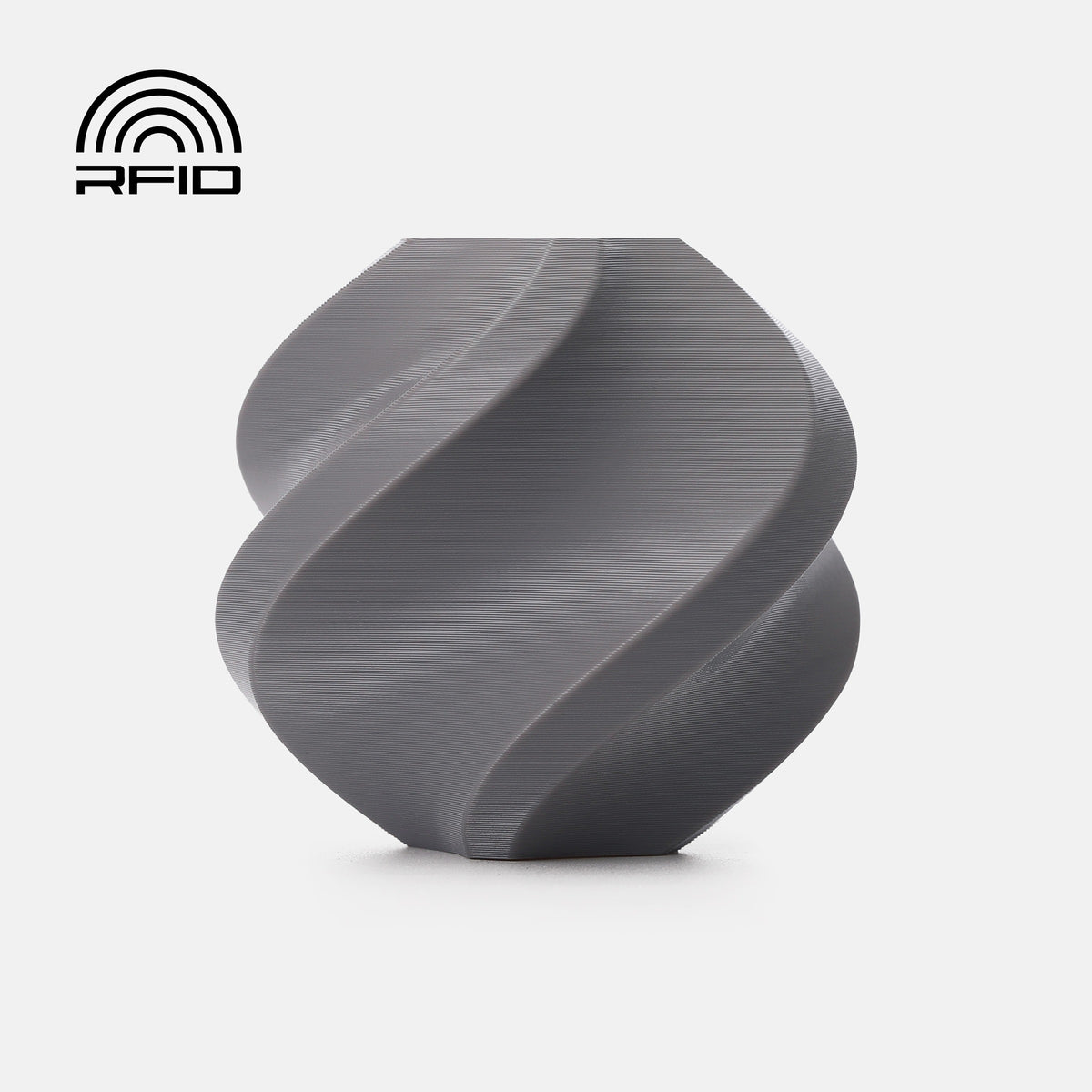 Bambu Lab PETG Basic Grey 1.75mm filament 1kg refill print sample