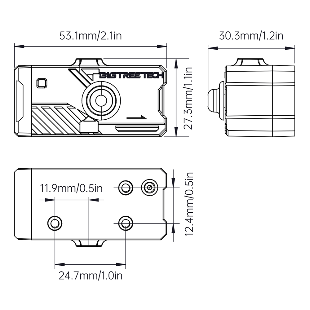 BIGTREETECH SFS v2.0 Smart Filament Runout Sensor - 3docity
