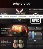 BIGTREETECH ViViD filament dryer with RFID identification, filament backup system, and 16-color multi-material support for...