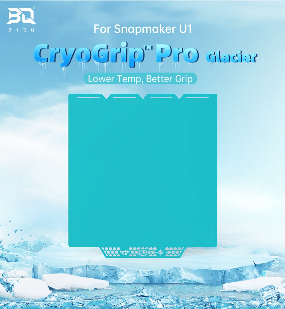 BIQU Cryogrip Build Plate for Snapmaker U1 Frostbite or Glacier - 3docity