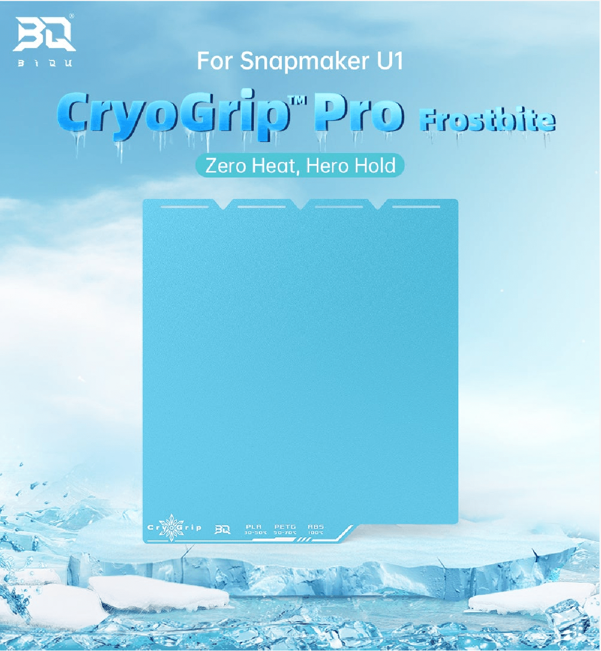 BIQU Cryogrip Build Plate for Snapmaker U1 Frostbite or Glacier - 3docity