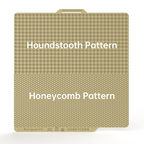 BIQU Panda Build Plate Designer Series Dual - textured with Honeycomb & Houndstooth Patterns for Bambu X1/P1/A1 Printers - 3docity