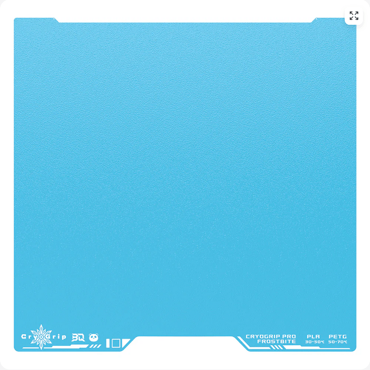 BIQU Panda BuildPlate CryoGrip Pro Glacier or Frostbite 350x325mm for Bambulab H2D - 3docity