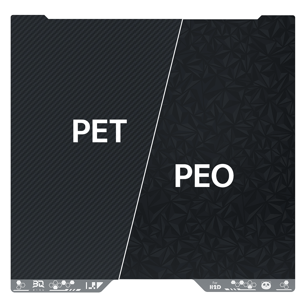 BIQU Panda Buildplate Designer PEO+PET Double - Sided Spring Steel Sheet for Bambu Lab H2D/H2S - 3docity