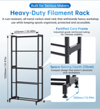 BIQU Panda Feed Rack Stackable Organizer for 3D Printing Filament Home Storage - 3docity