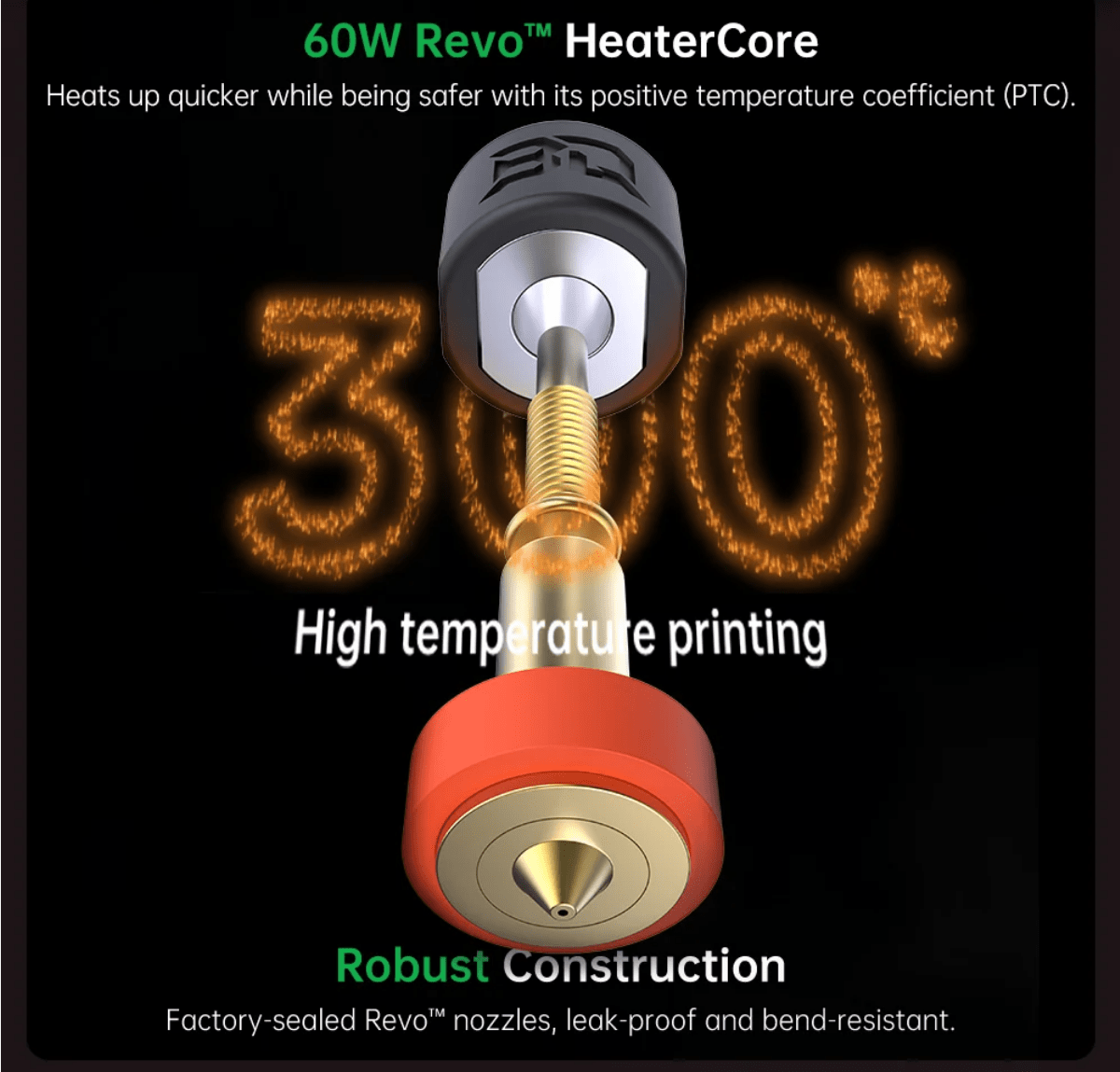 BIQU Panda Revo HIgh Flow Hotend Drop - in Upgrade for Bambu Lab P1 & X1 Series - 3docity