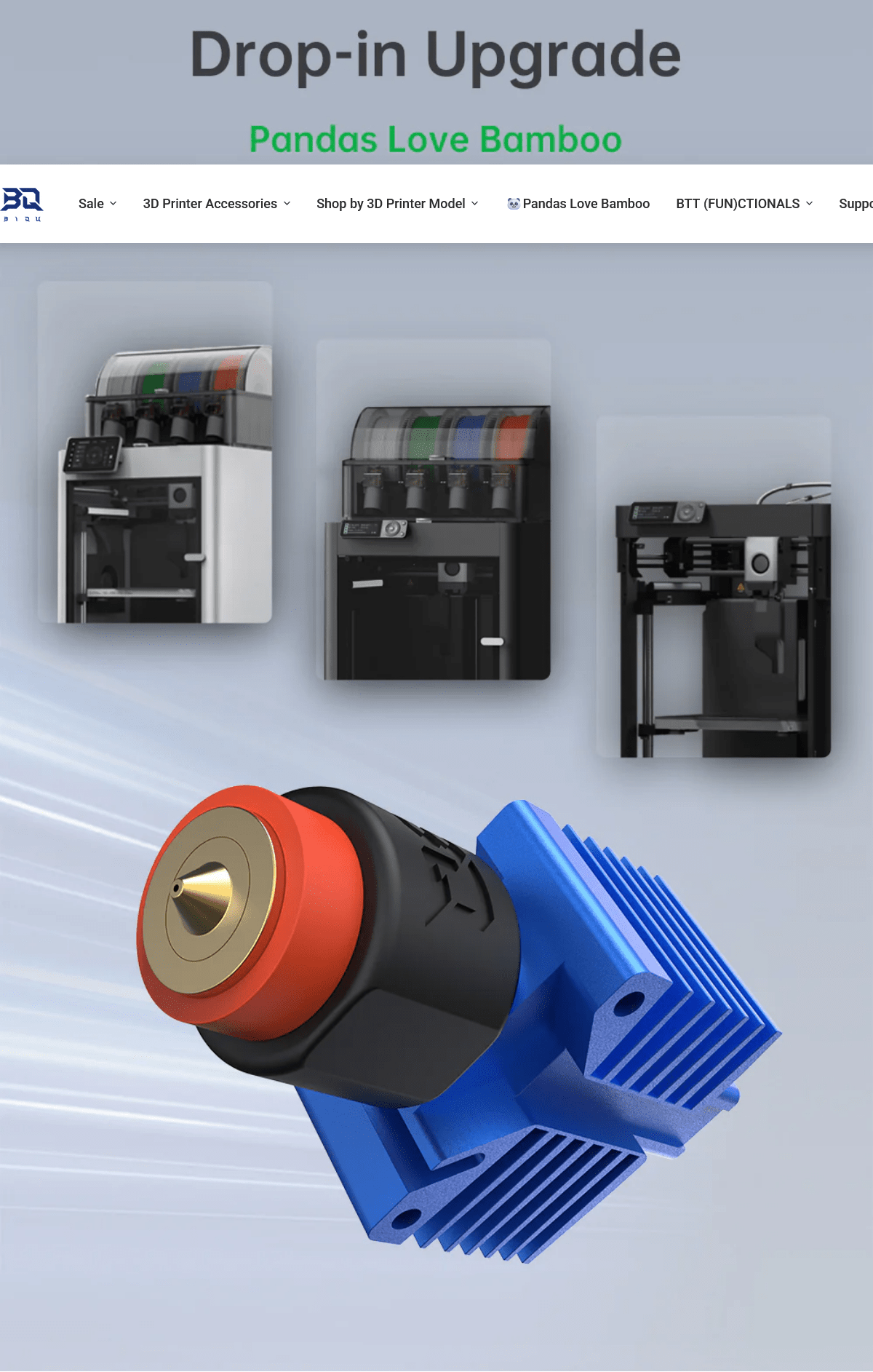 BIQU Panda Revo HIgh Flow Hotend Drop - in Upgrade for Bambu Lab P1 & X1 Series - 3docity