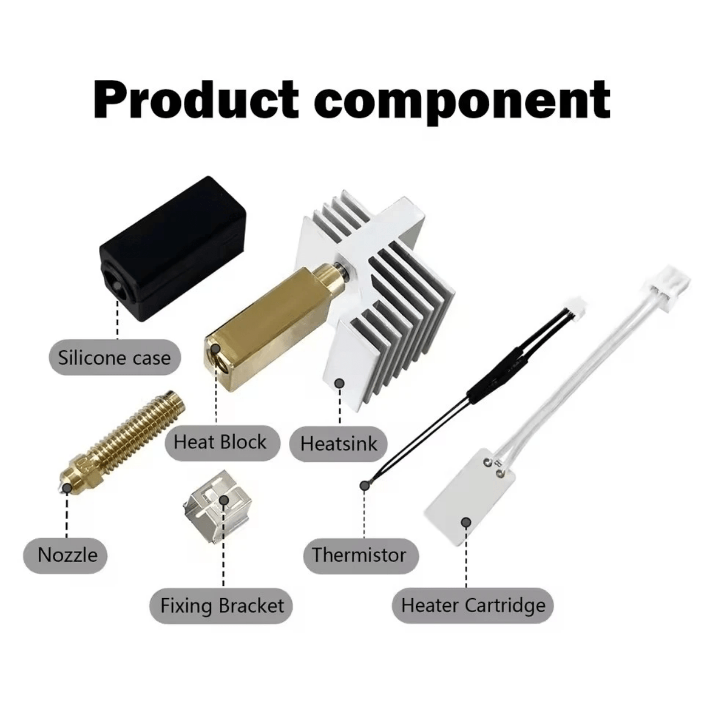 Complete Hotend for Elegoo Centauri Carbon with 0.4 Hardened Steel Nozzle - 3docity