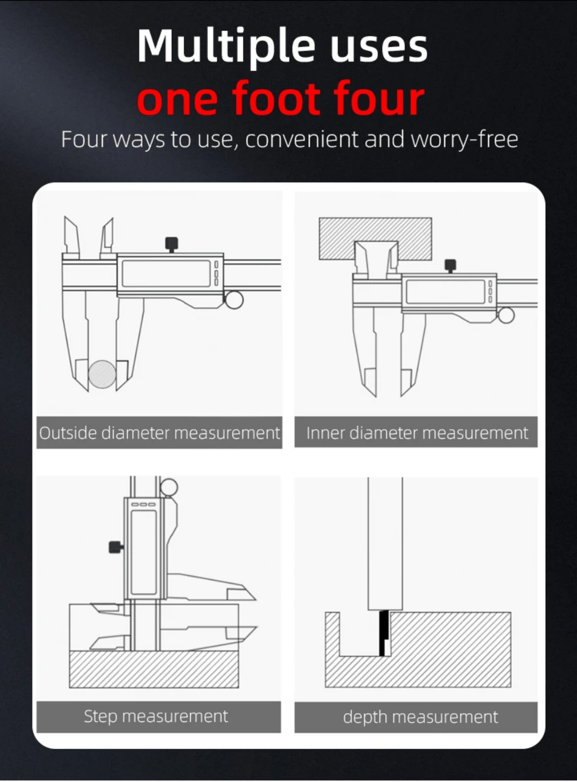 Digital Stainless Steel Vernier Caliper 150mm - 3docity