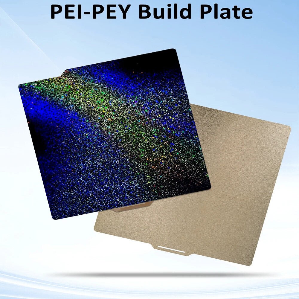 Dual - Sided Spring Steel PEY STARRY/PEI TEXTURED Build Plate for Bambu Lab A1/X1/P1 & Elegoo Centauri – 257x257mm - 3docity