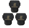 FYSETC Hotend Silicone Sock 3-pack black with gold caution hot text for Bambu Lab A1