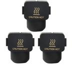 FYSETC Hotend Silicone Sock 3-pack black with gold caution hot text for Bambu Lab A1