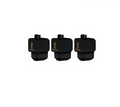 FYSETC Hotend Silicone Socks for Bambu Lab H2/X2/P2, 3-pack black protective covers with gold branding