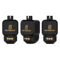 FYSETC Silicone Sock for Bambu Lab P2S X2D 3-pack black with gold accents front view